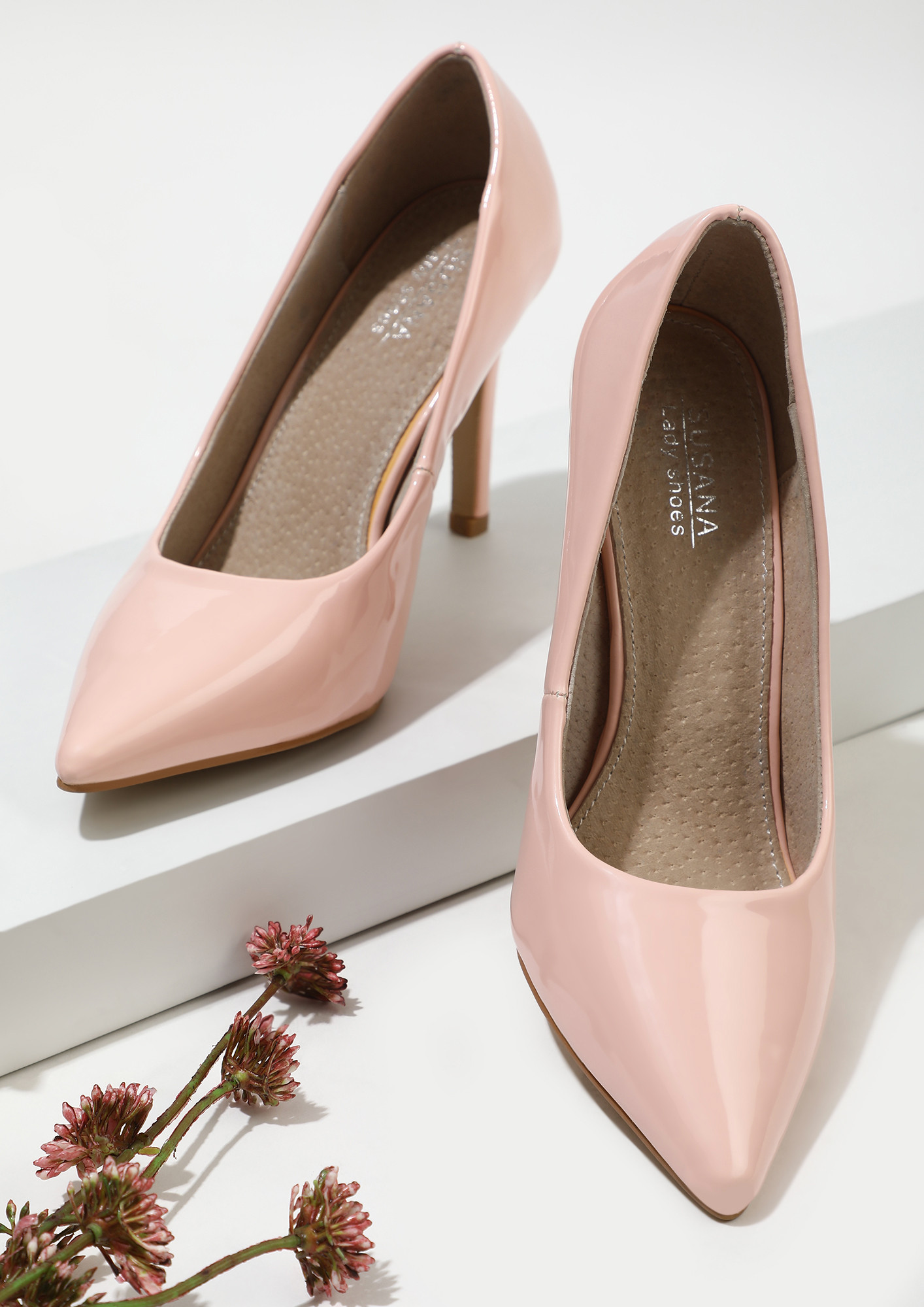 Powder Light Pink Metallic 19 cm High Heels | Tajna Shoes – Tajna Club