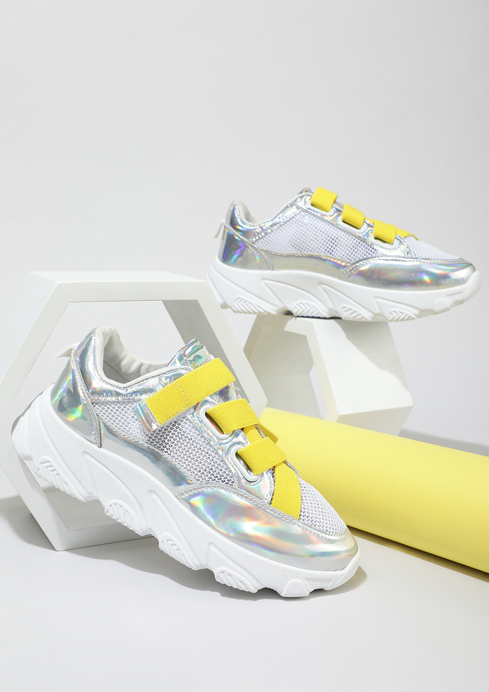 Obsession Sneaks In Yellow Strap Trainers