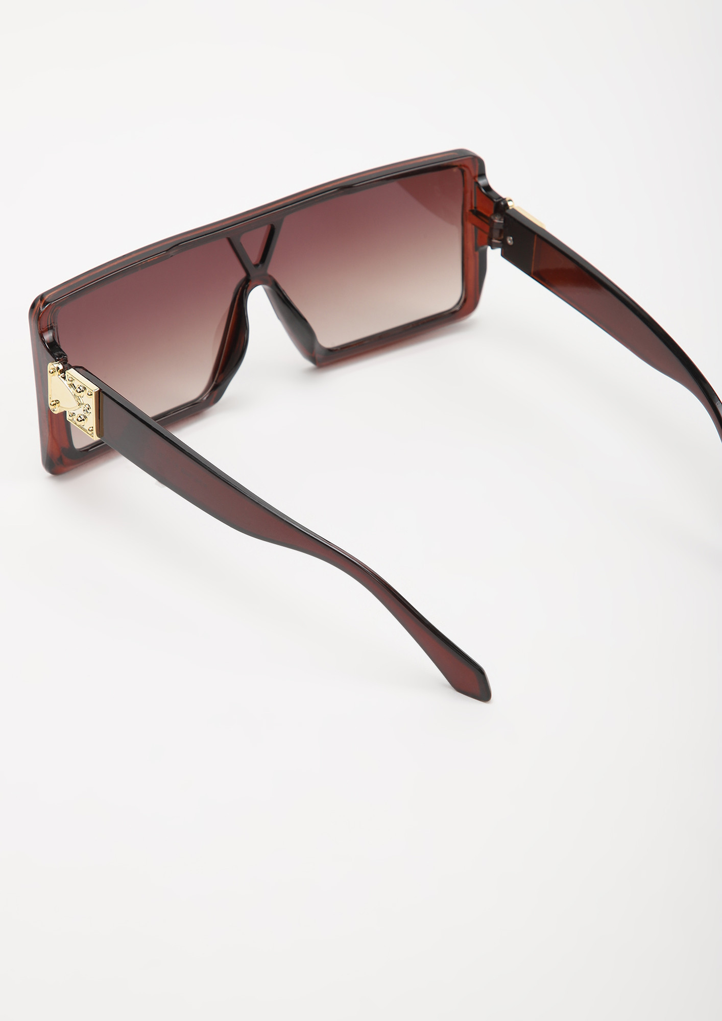 BE A BOSS BABE BROWN SQAURE FRAME SUNGLASSES