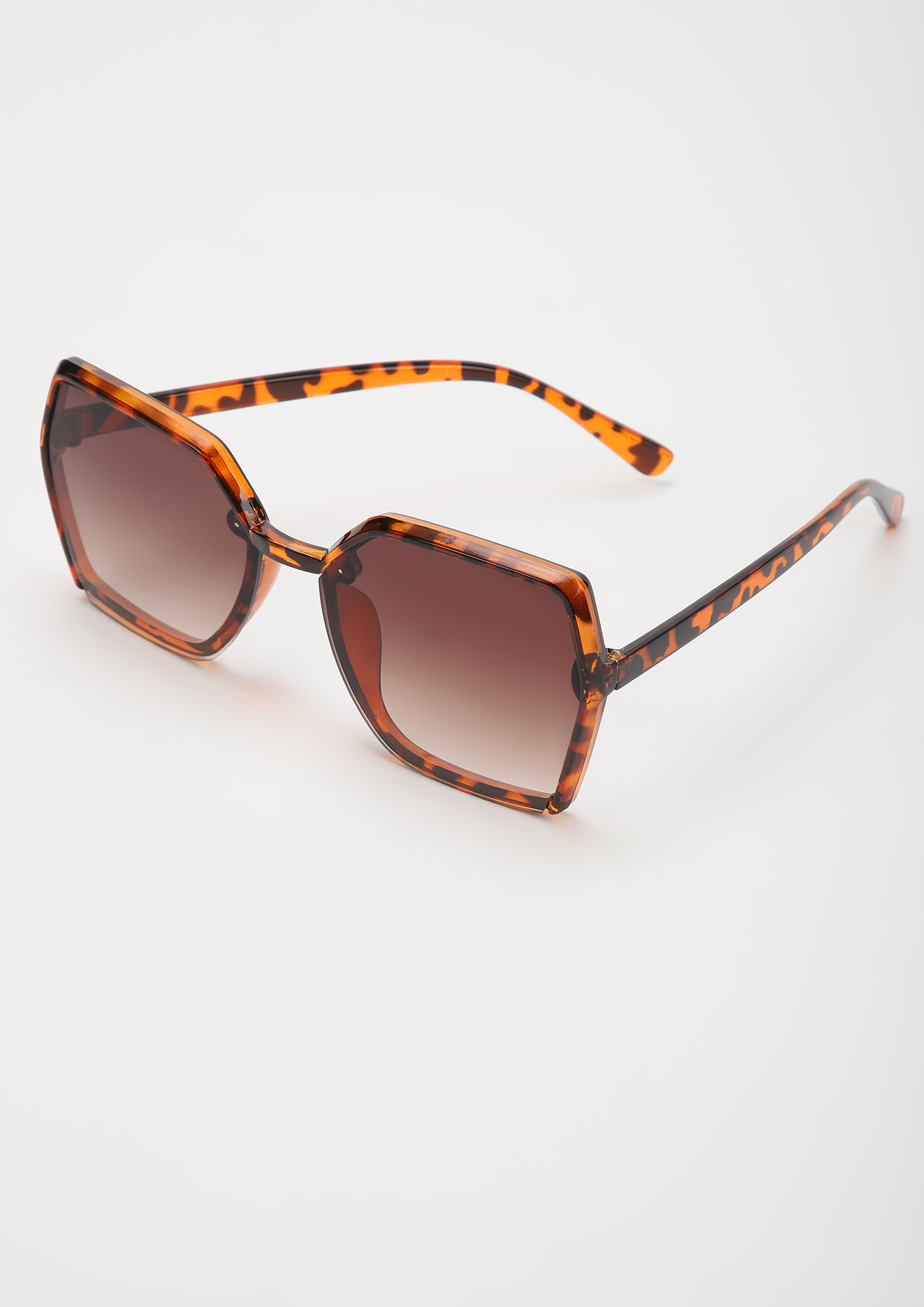 ON DUTY AMBER SQUARE FRAME SUNGLASSES