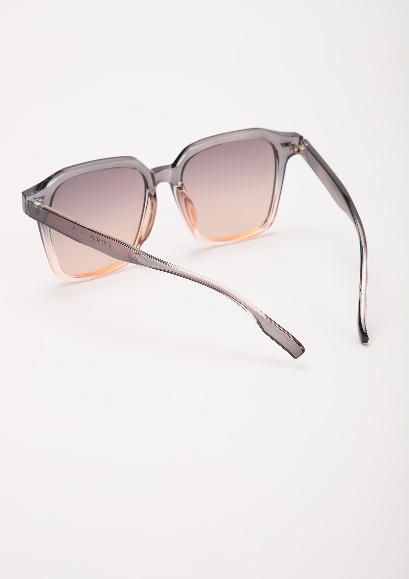 S-PRINTING ALL OVER GREY SQUARE FRAME SUNGLASSES