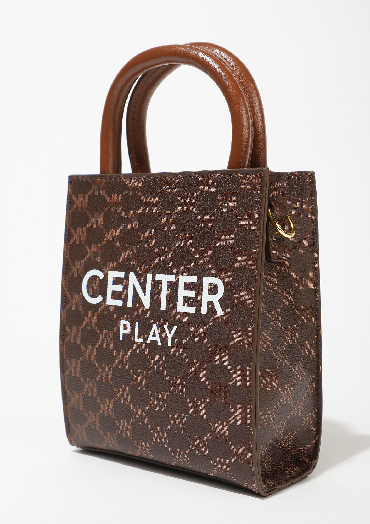 BE IN THE CENTRE PLAY BROWN BUCKET BAG