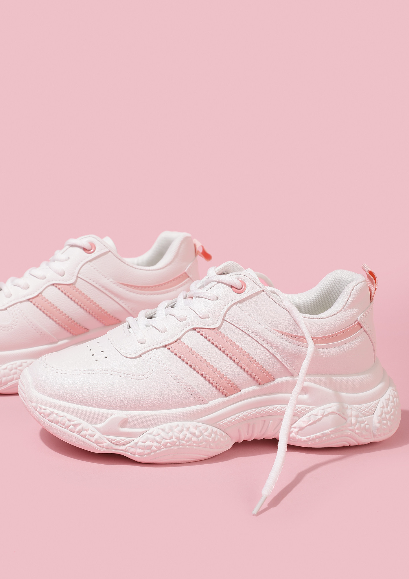 ALWAYS GYM READY PINK WHITE TRAINERS