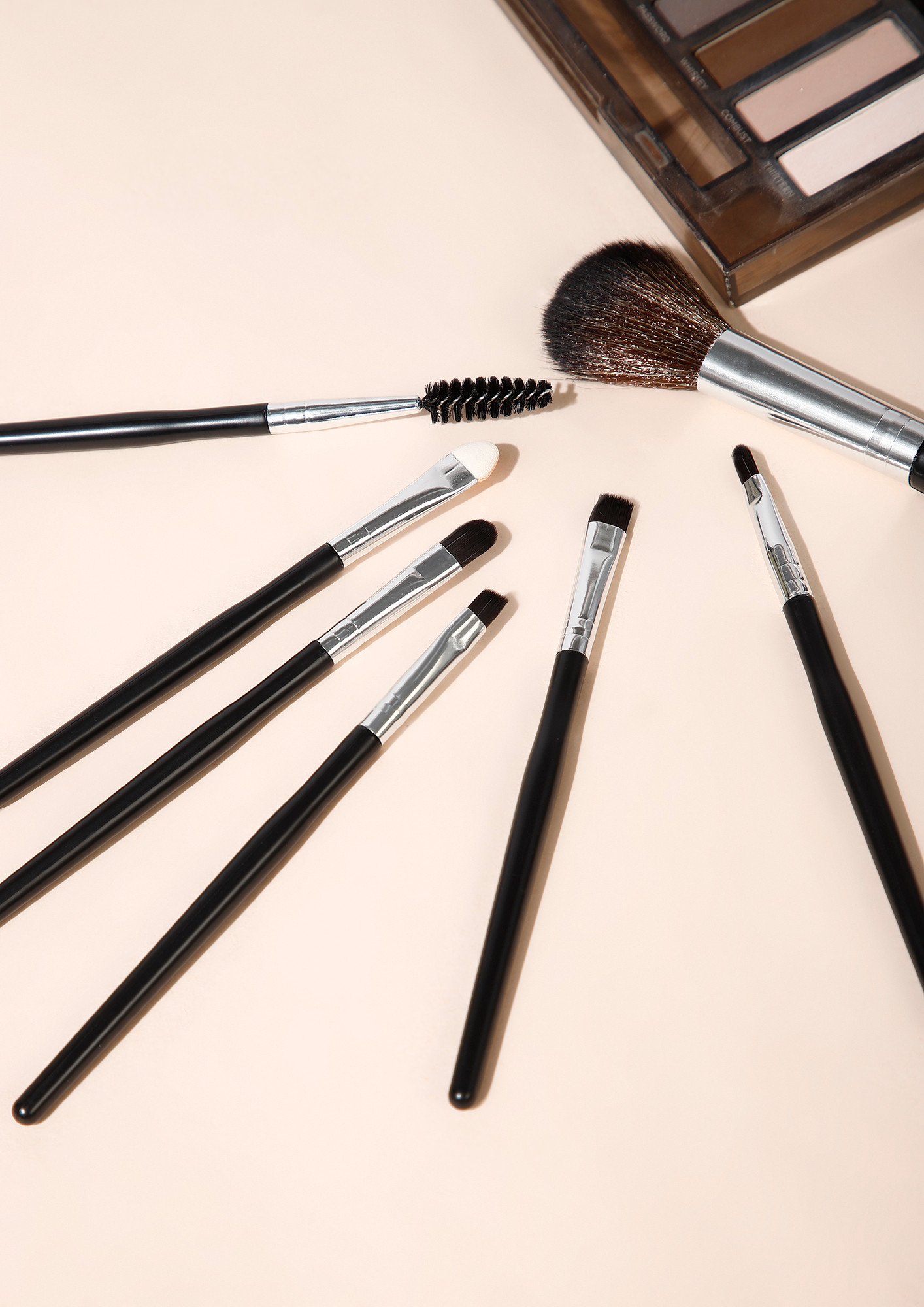 FRESH FACE COFFEE BROWN MAKEUP BRUSHES - SET OF 7