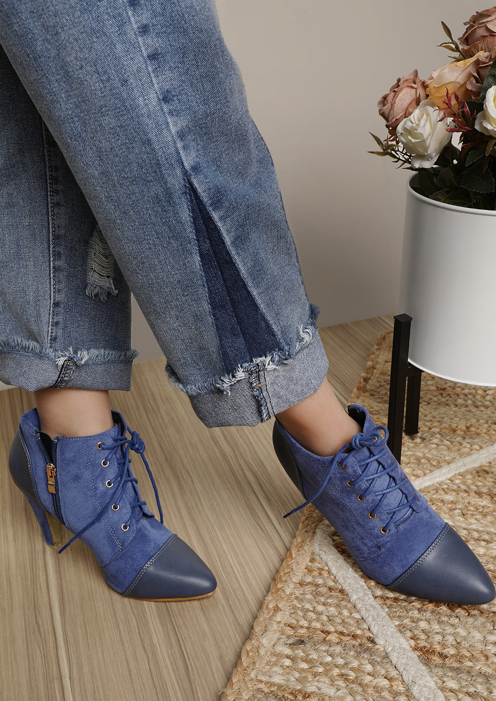 BE UNCONVENTIONAL BLUE BOOTS