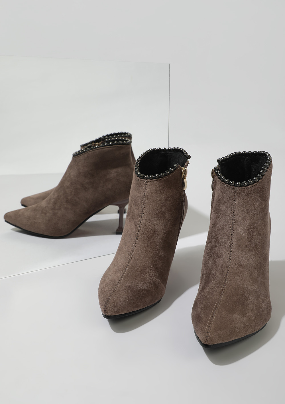 RIDING HIGH COFFEE BROWN ANKLE BOOTS