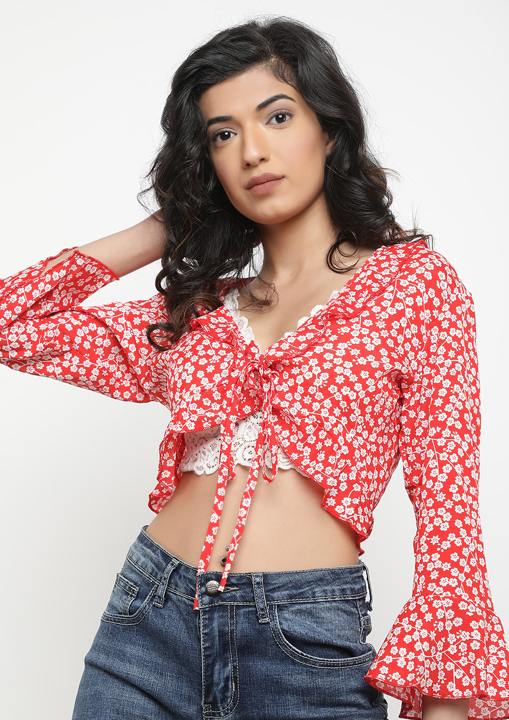 Buy SQUARE NECK PINK FITTED CROP TOP for Women Online in India