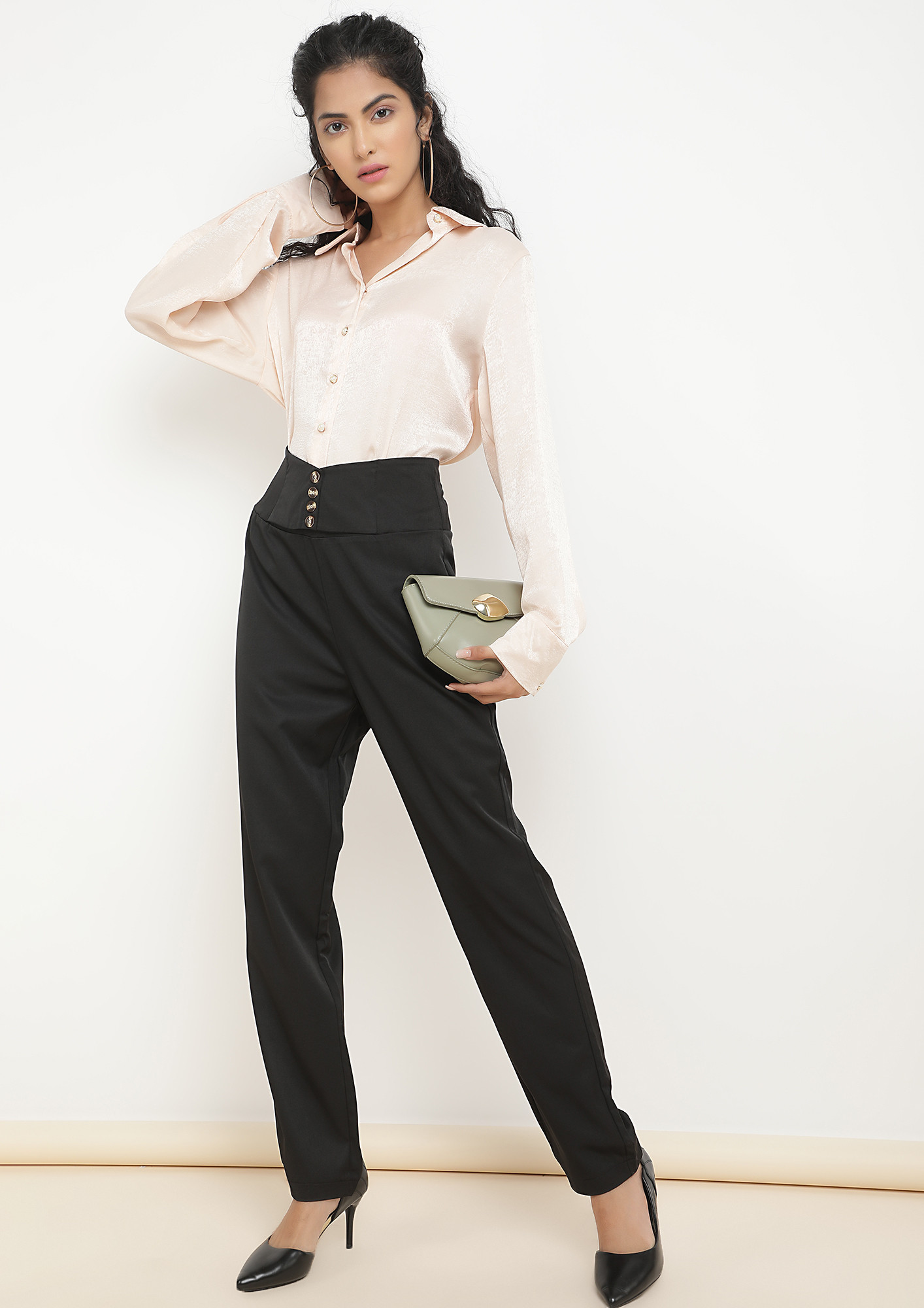 Topshop straight peg trousers in black | ASOS
