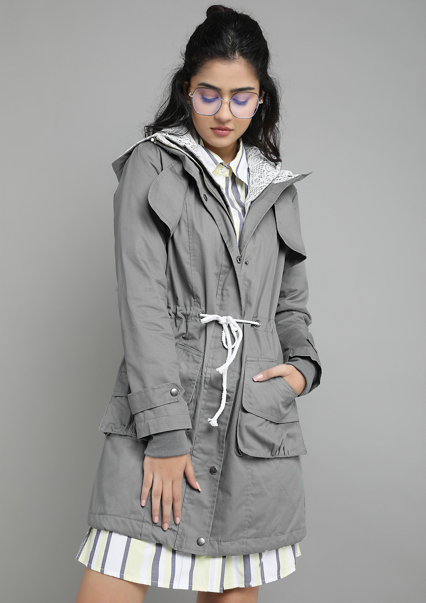 AGAINST THE WINDS GREY PARKA