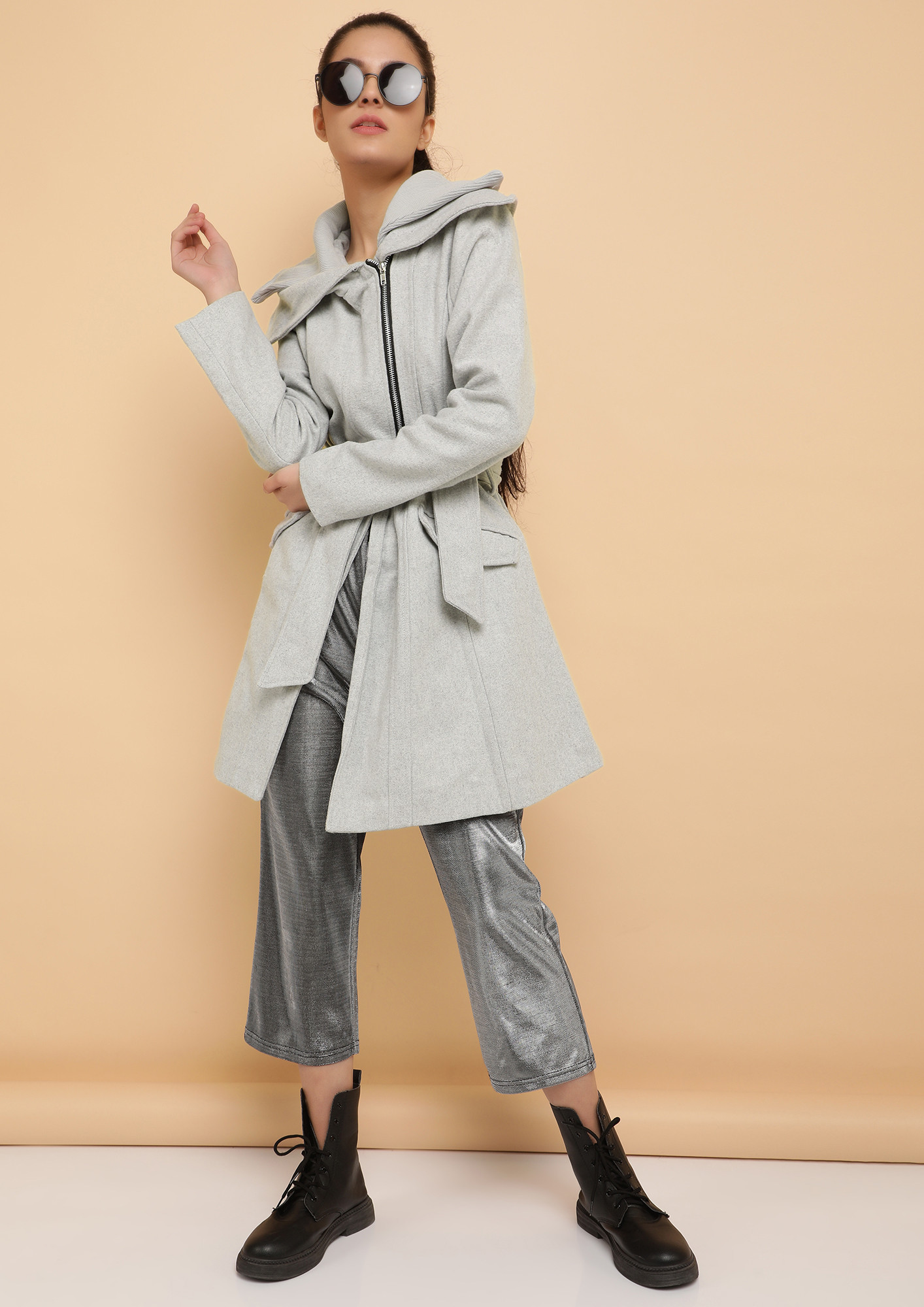 WOMEN FASHION Coats Elegant ONLY Long coat discount 57% Gray S 