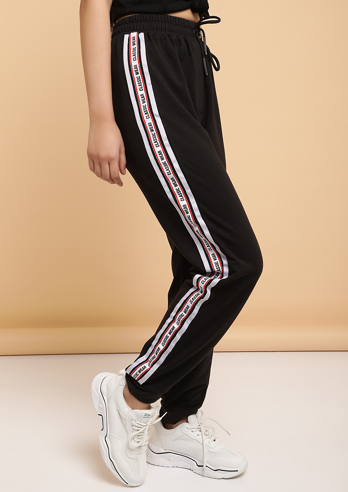 Buy GONE FOR A RUN BLACK JOGGERS for Women Online in India