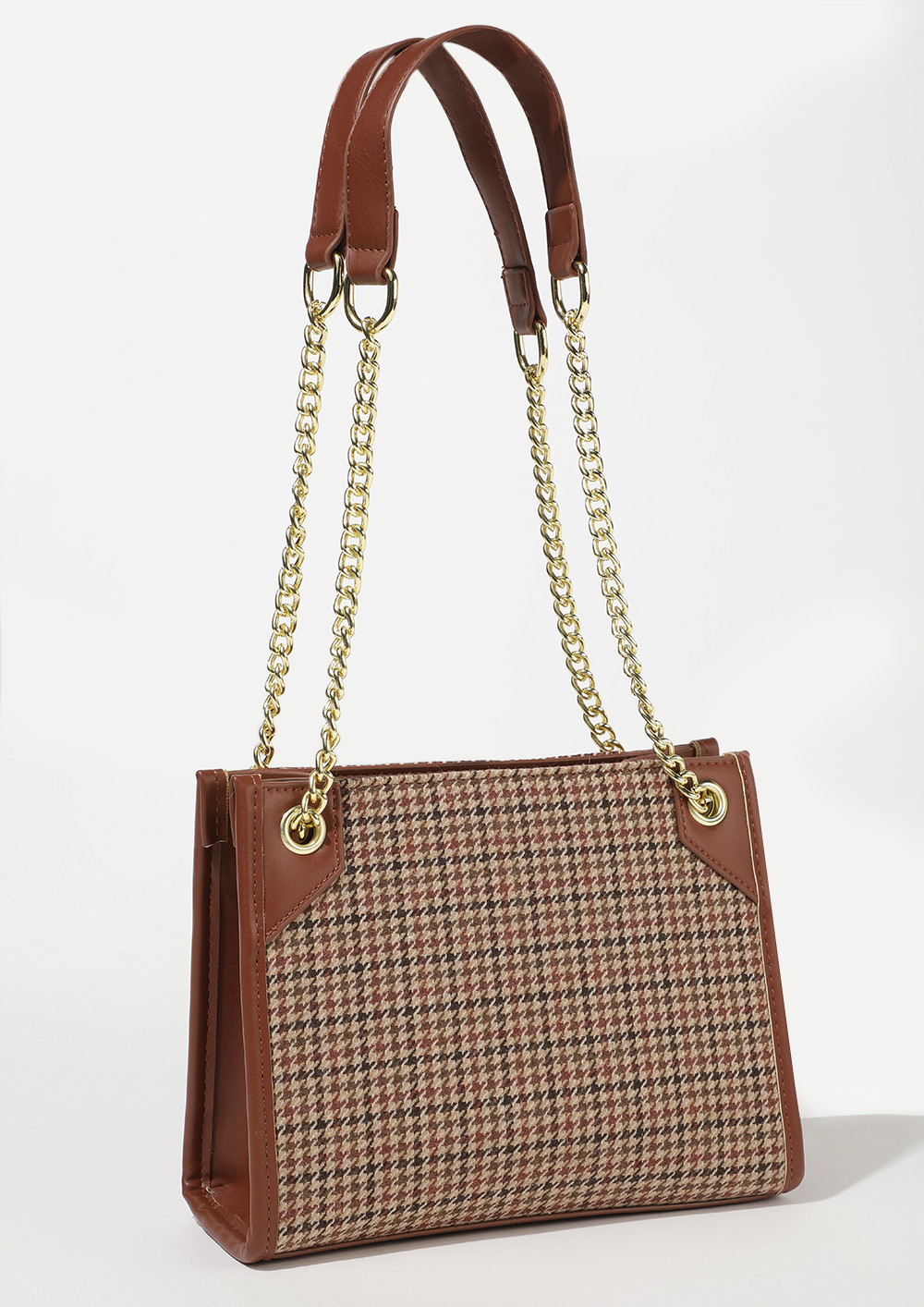 PATTERN FALL OUT BROWN TOTE BAG