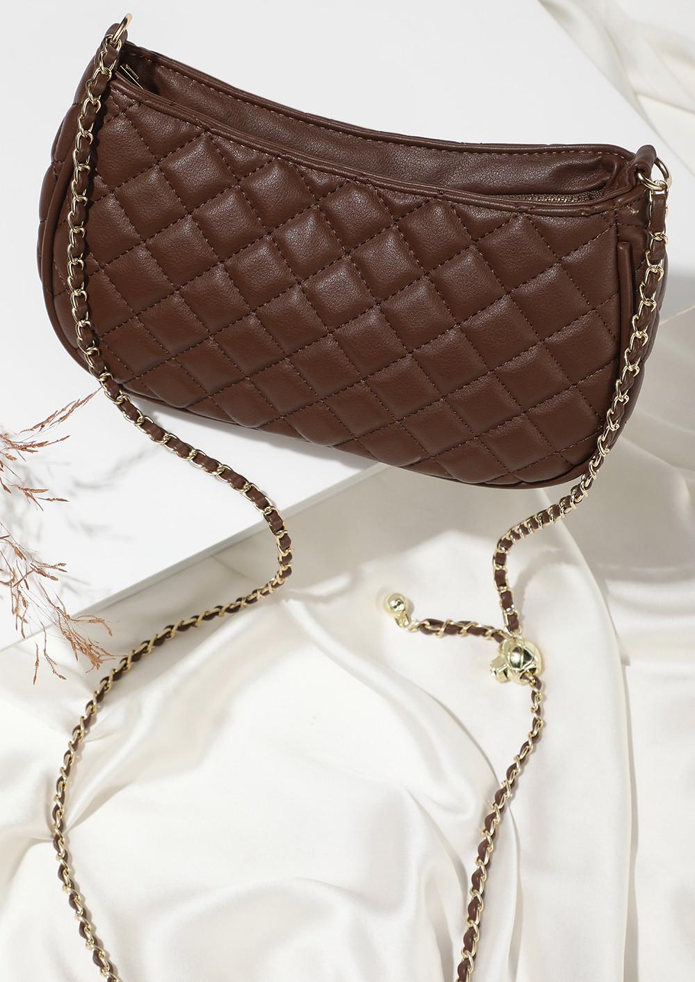 PRETTY LITTLE THINGS CHOCOLATE BROWN SLING BAG