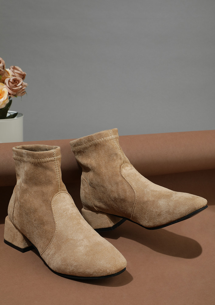 As Smooth As Suede Brown Ankle Boots