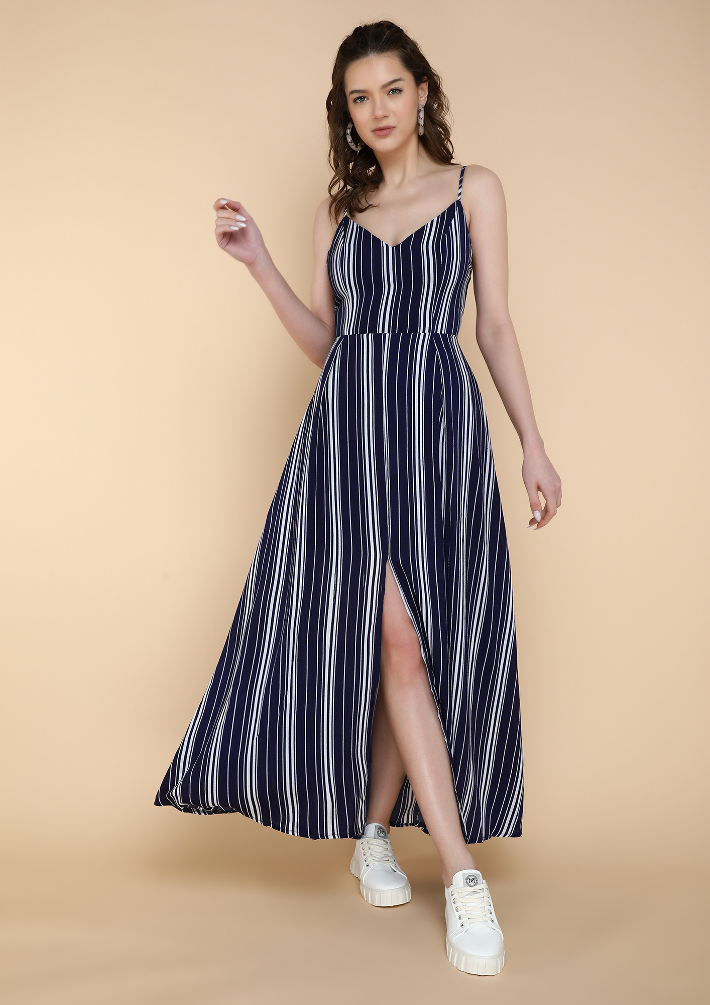 Buy STRIPES ARE FUN BLUE DRESS for Women Online in India
