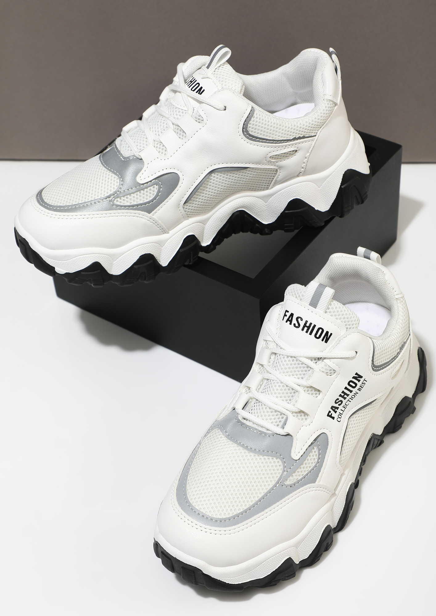 Buy GETTING YOU ON THE TRACK GREY TRAINERS for Women Online in India