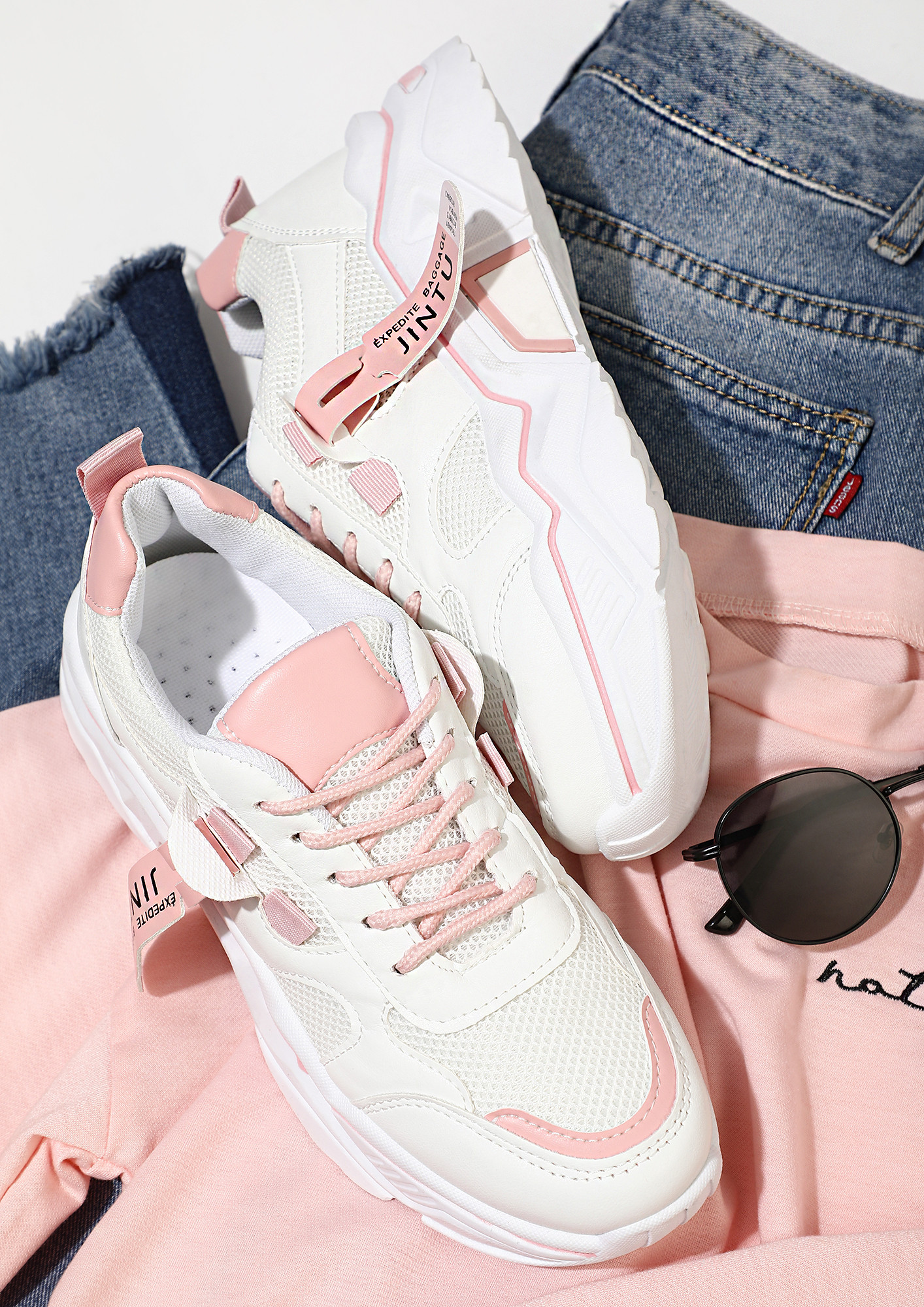 STEP INTO COMFORT PINK TRAINERS