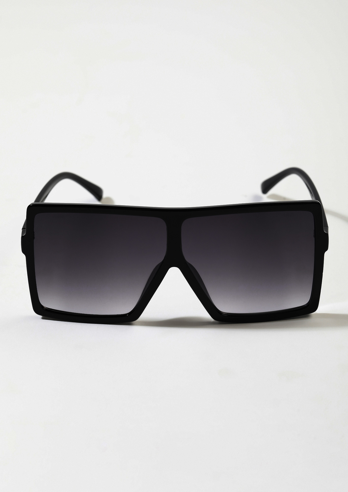 Going Undercover Black Flat Top Square Sunglasses