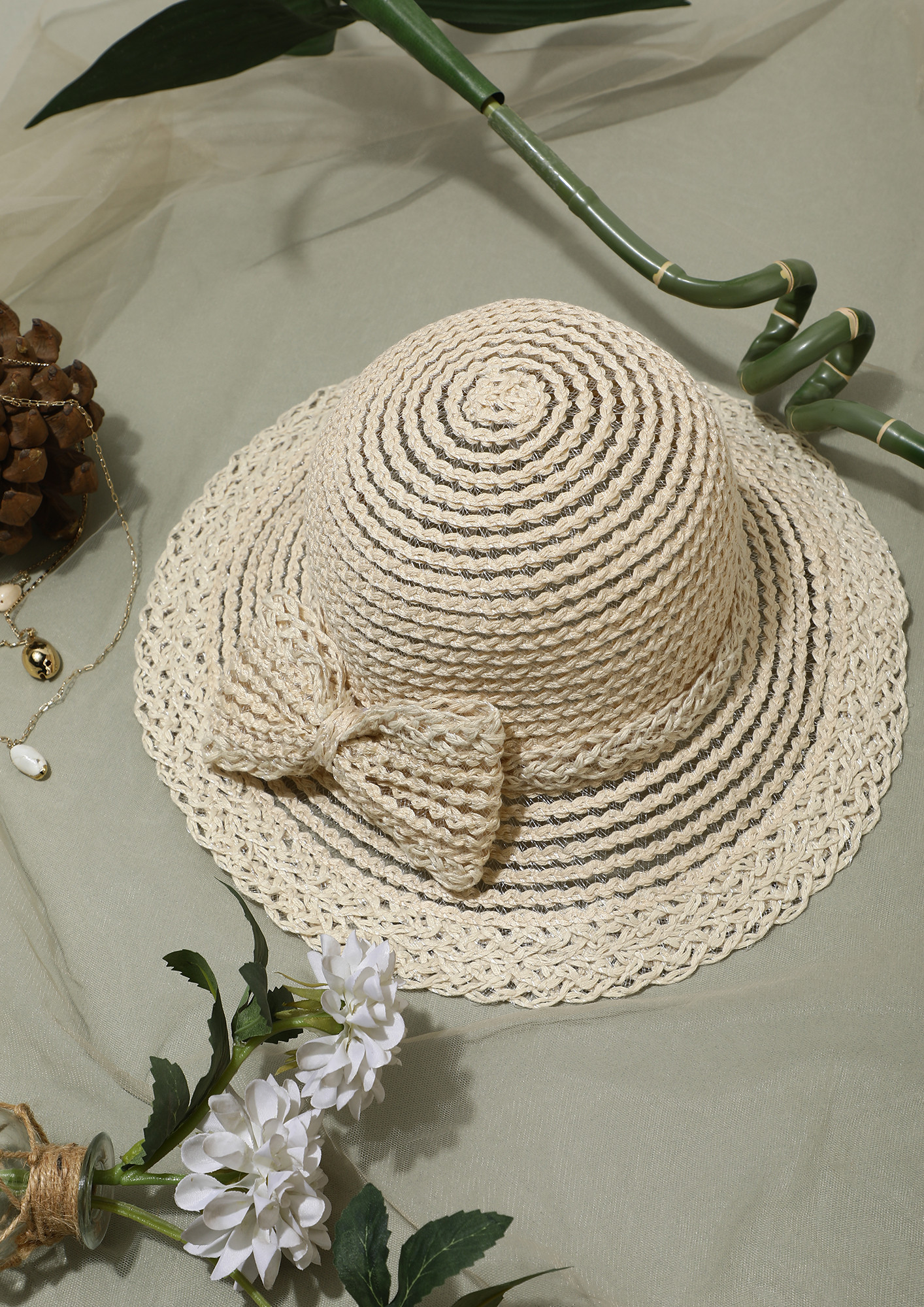 DIPPED IN SAND BEIGE STRAW HAT