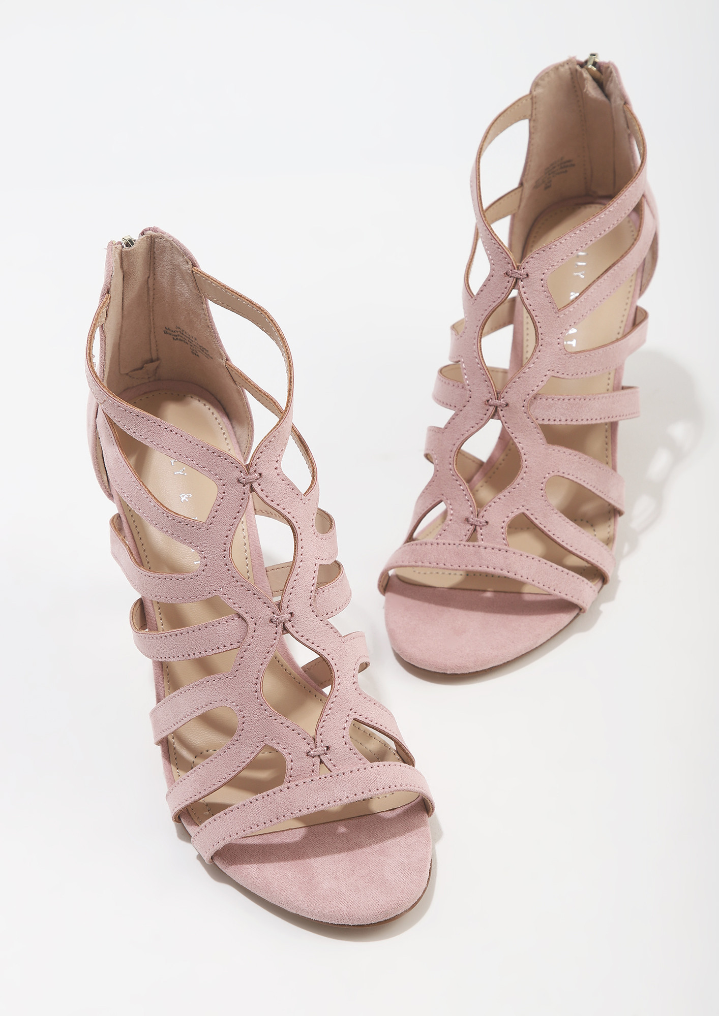 Buy Reiss Pink Cora Velvet Strappy Wedge Heels from Next USA