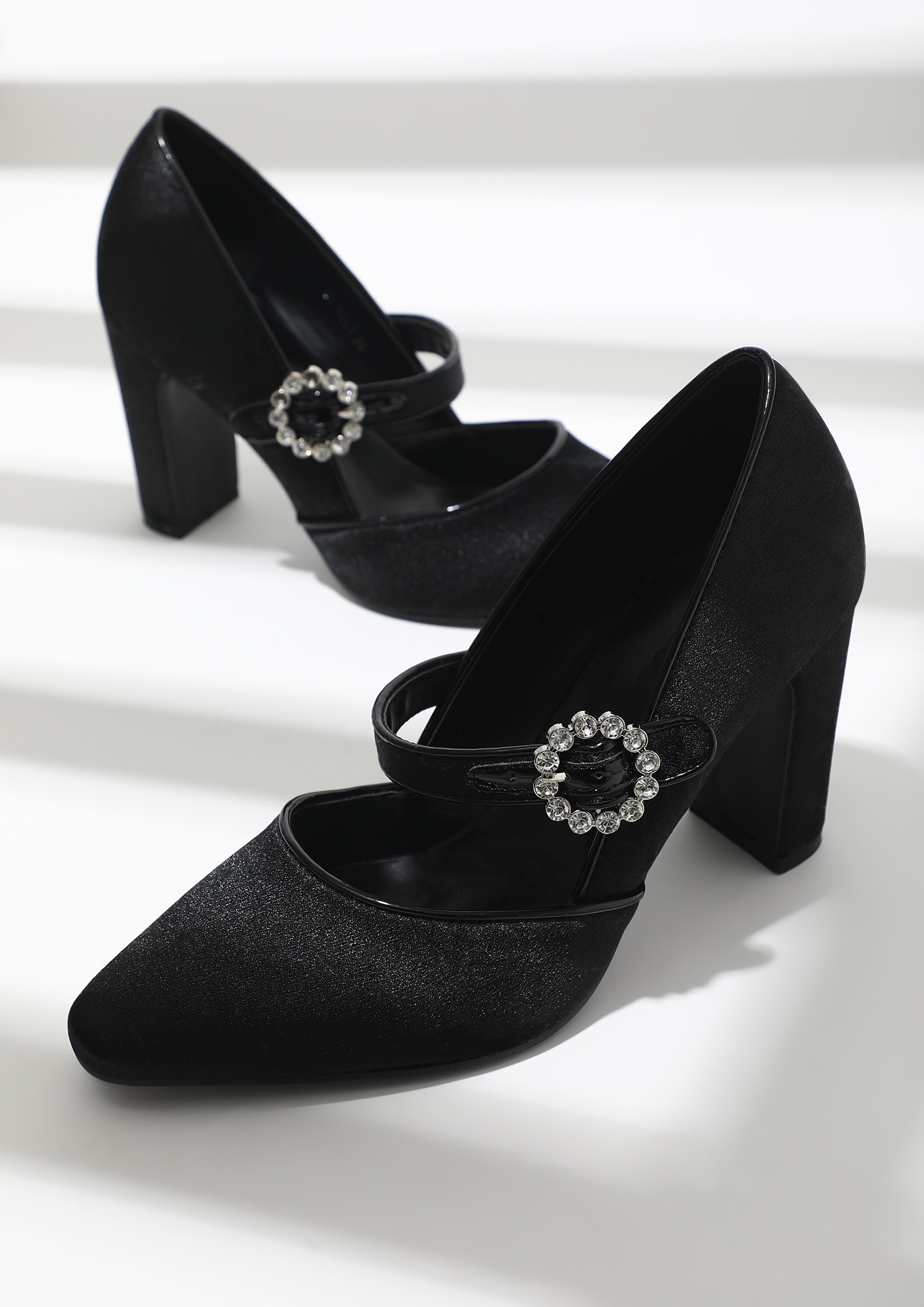 Buy Black Sandals with Block Heels for Women Online in India