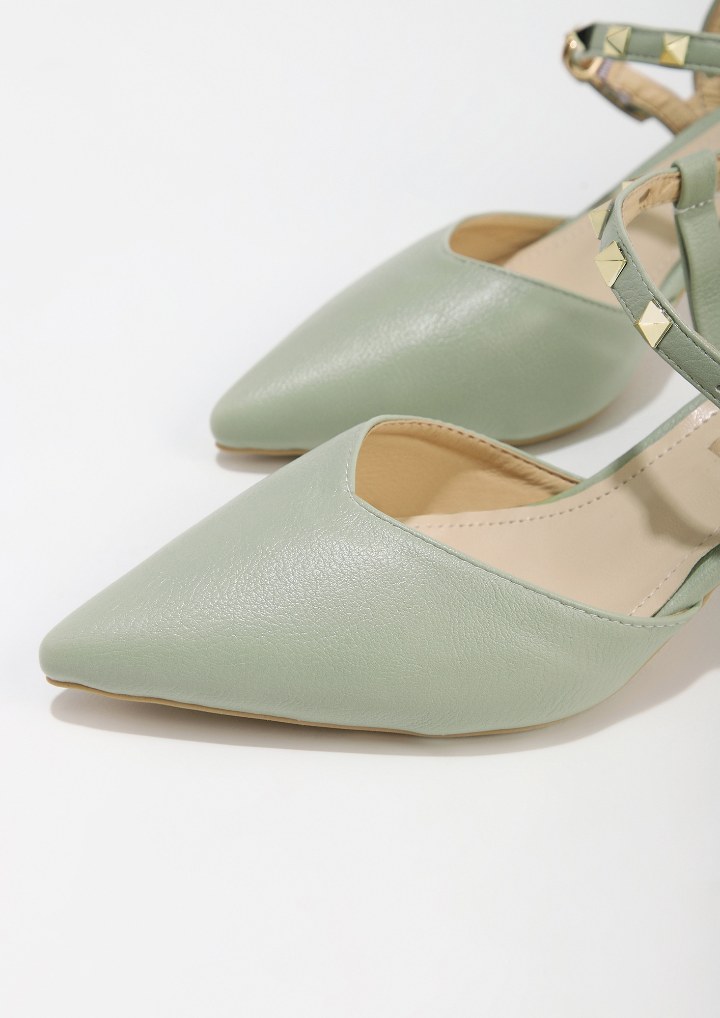 ASOS DESIGN Fluent strappy flat sandal in green | ASOS