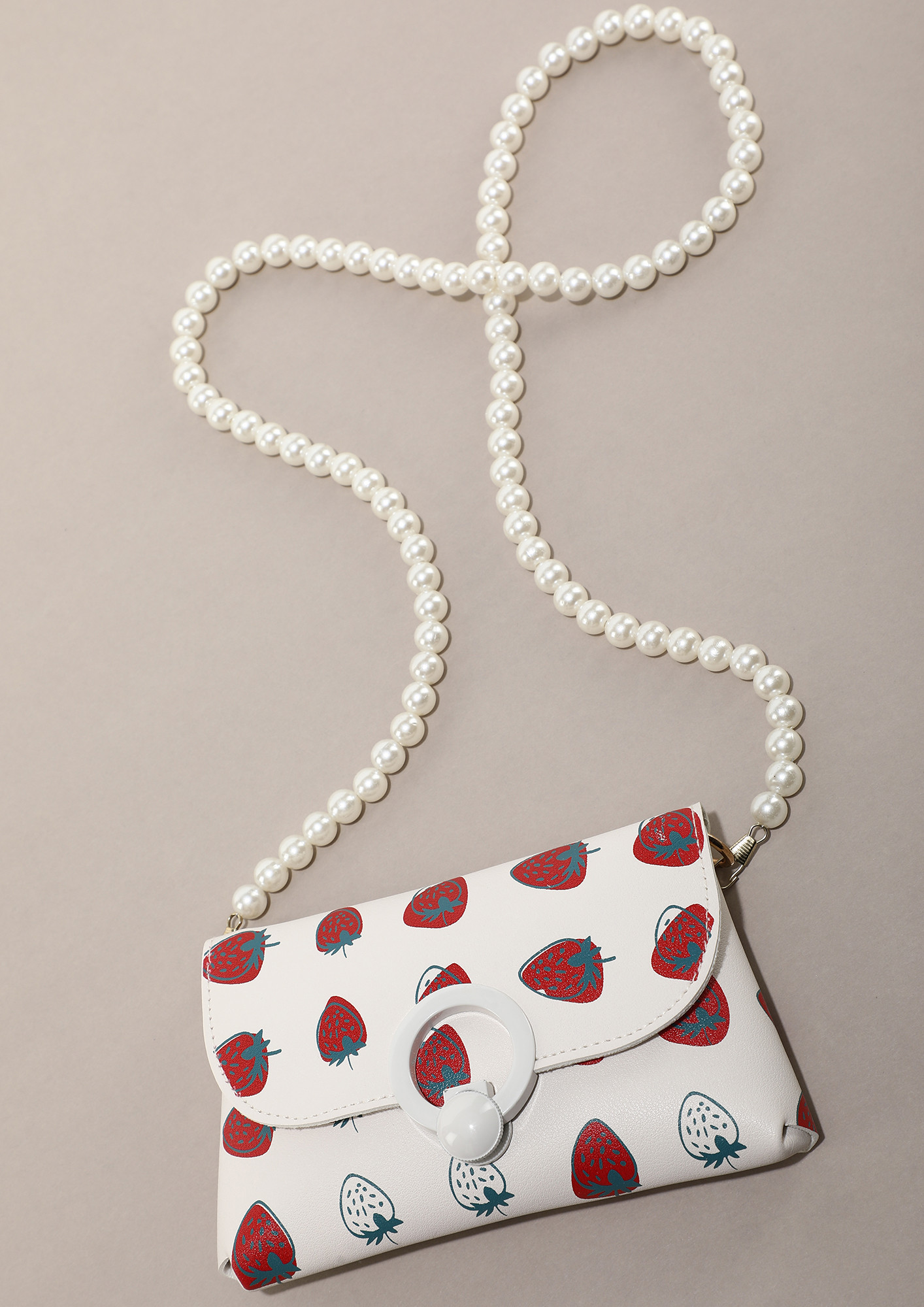 STRAWBERRY MY FAVOURITE BEIGE SLING BAG