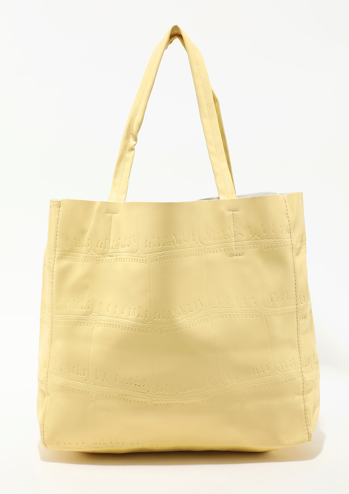 Subtly Suitable To You Yellow Handbag