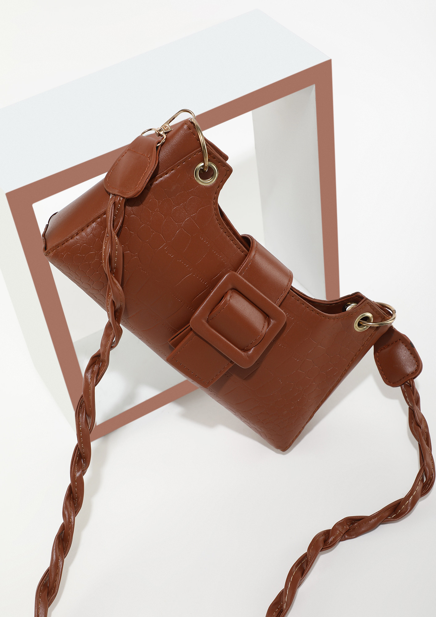 FAMOUS AND FAB BROWN SLING BAG