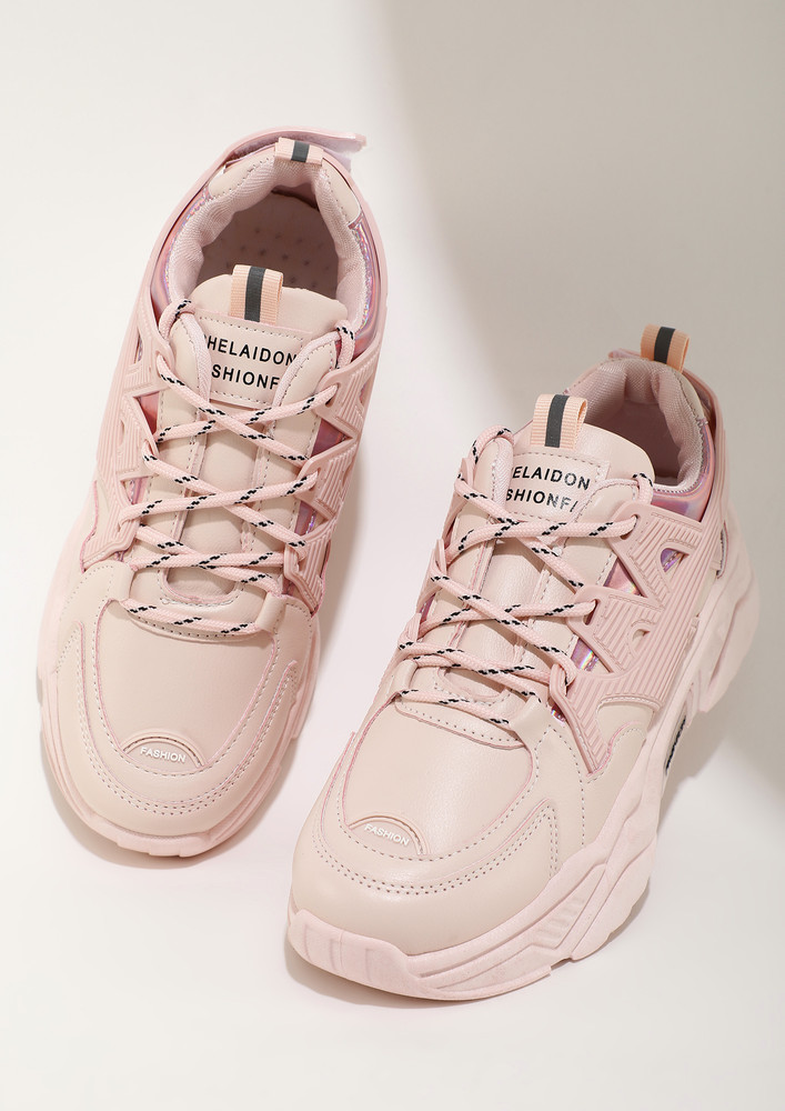 RUN ME UP PINK TRAINERS