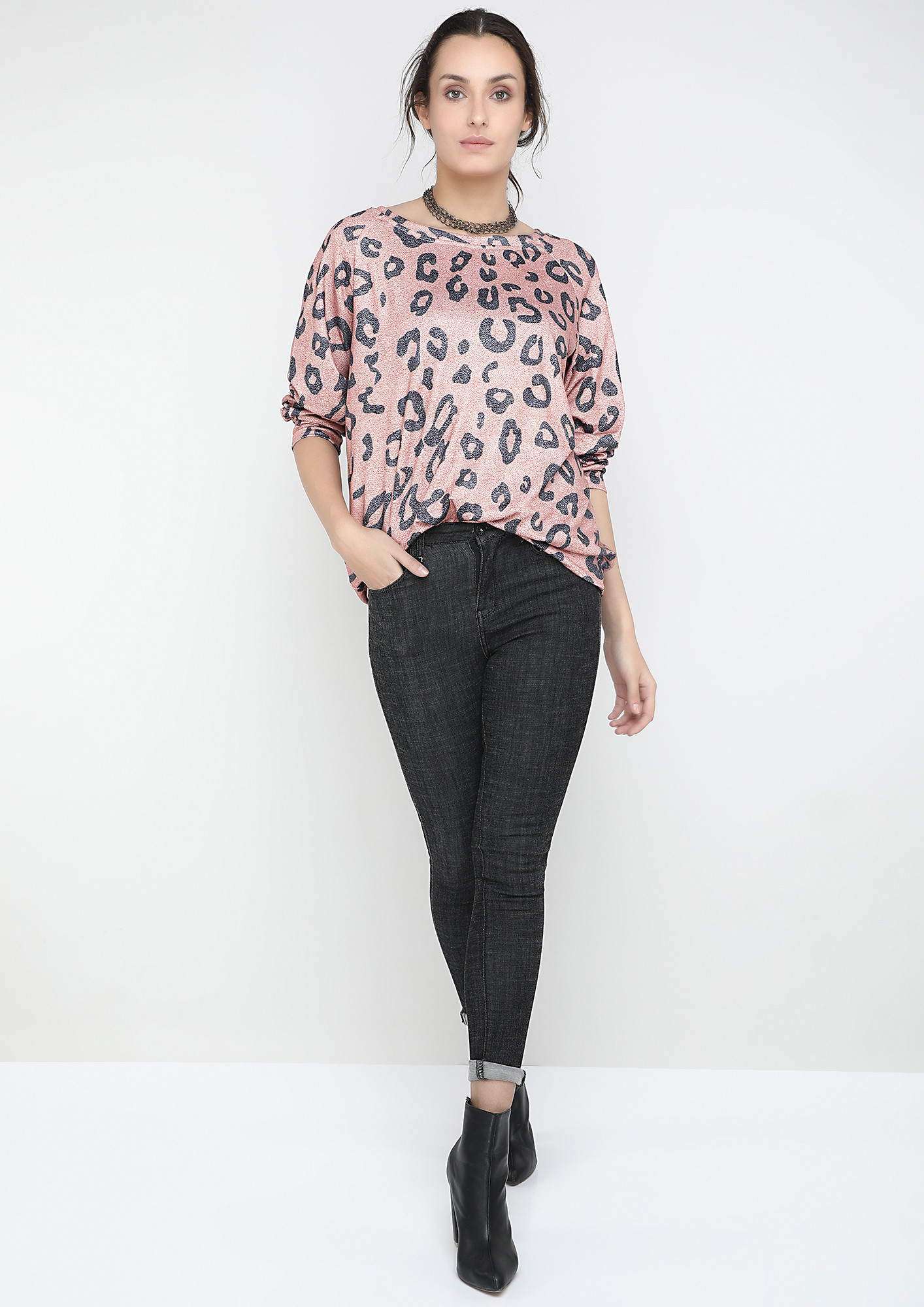 Buy WARMER IN THE ANIMAL PRINT COFFEE JUMPER for Women Online in India