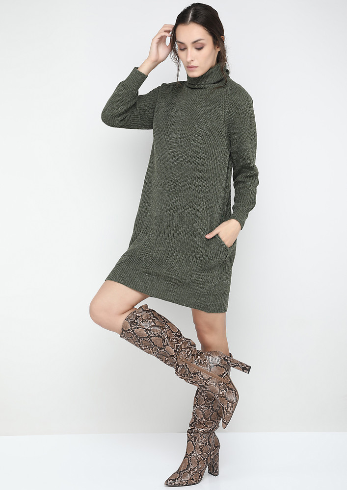 UNDER COVER ARMY GREEN DRESS