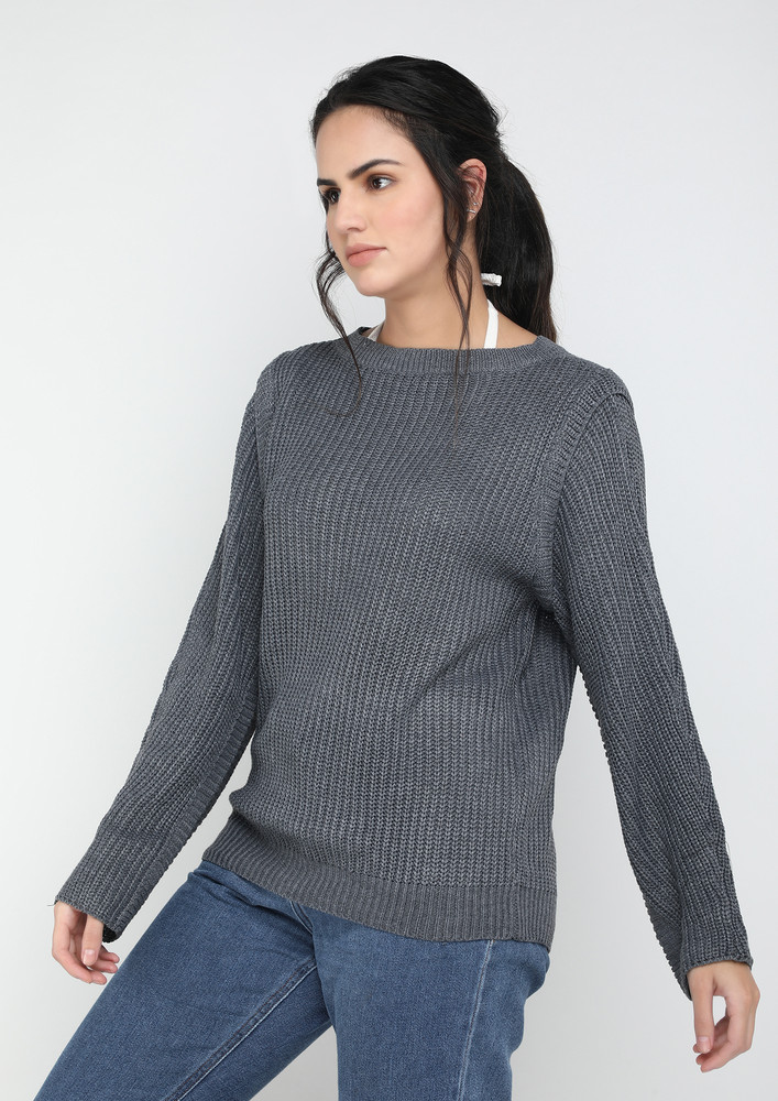 A Piece Of Warmth Grey Sweater
