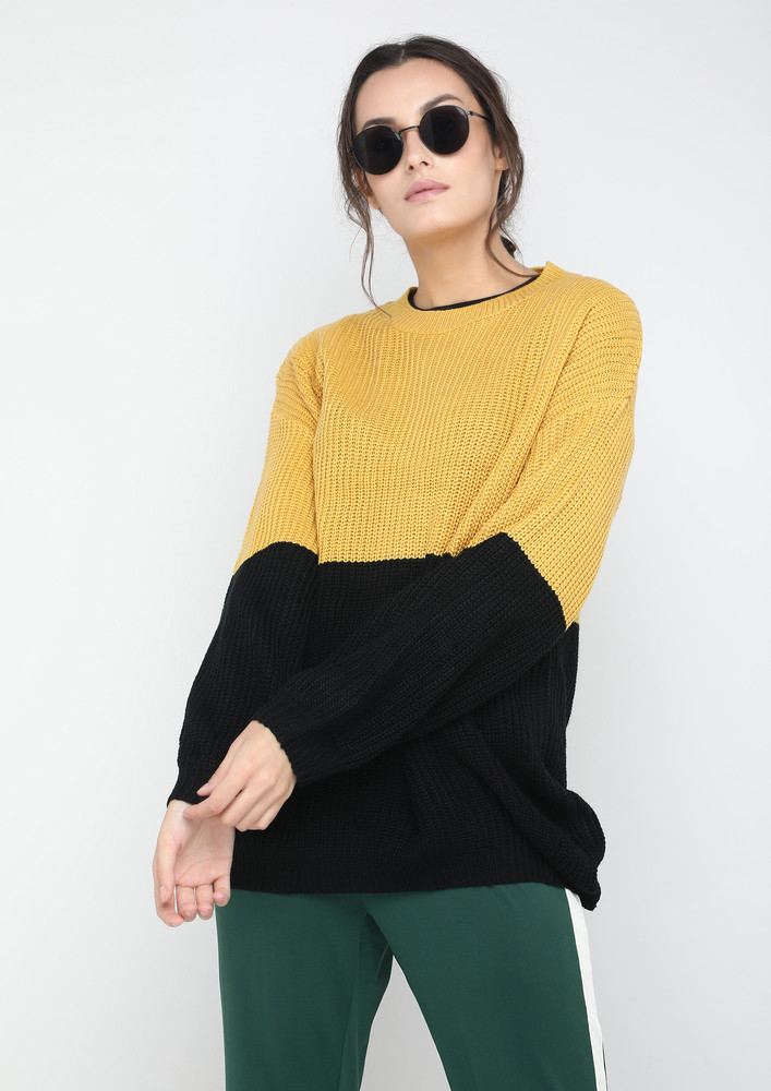 For The Contrast Yellow Jumper