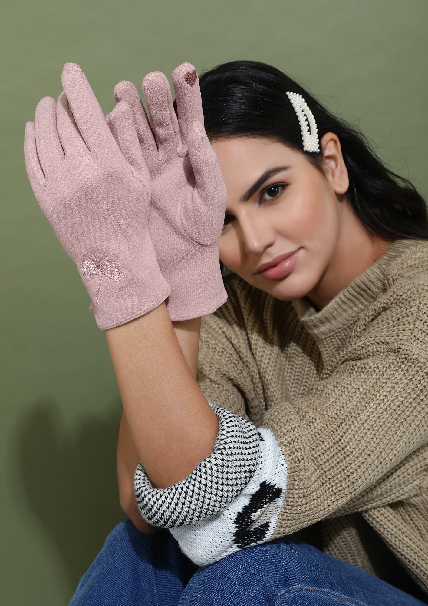 HOT CHOCOLATE PINK GLOVES