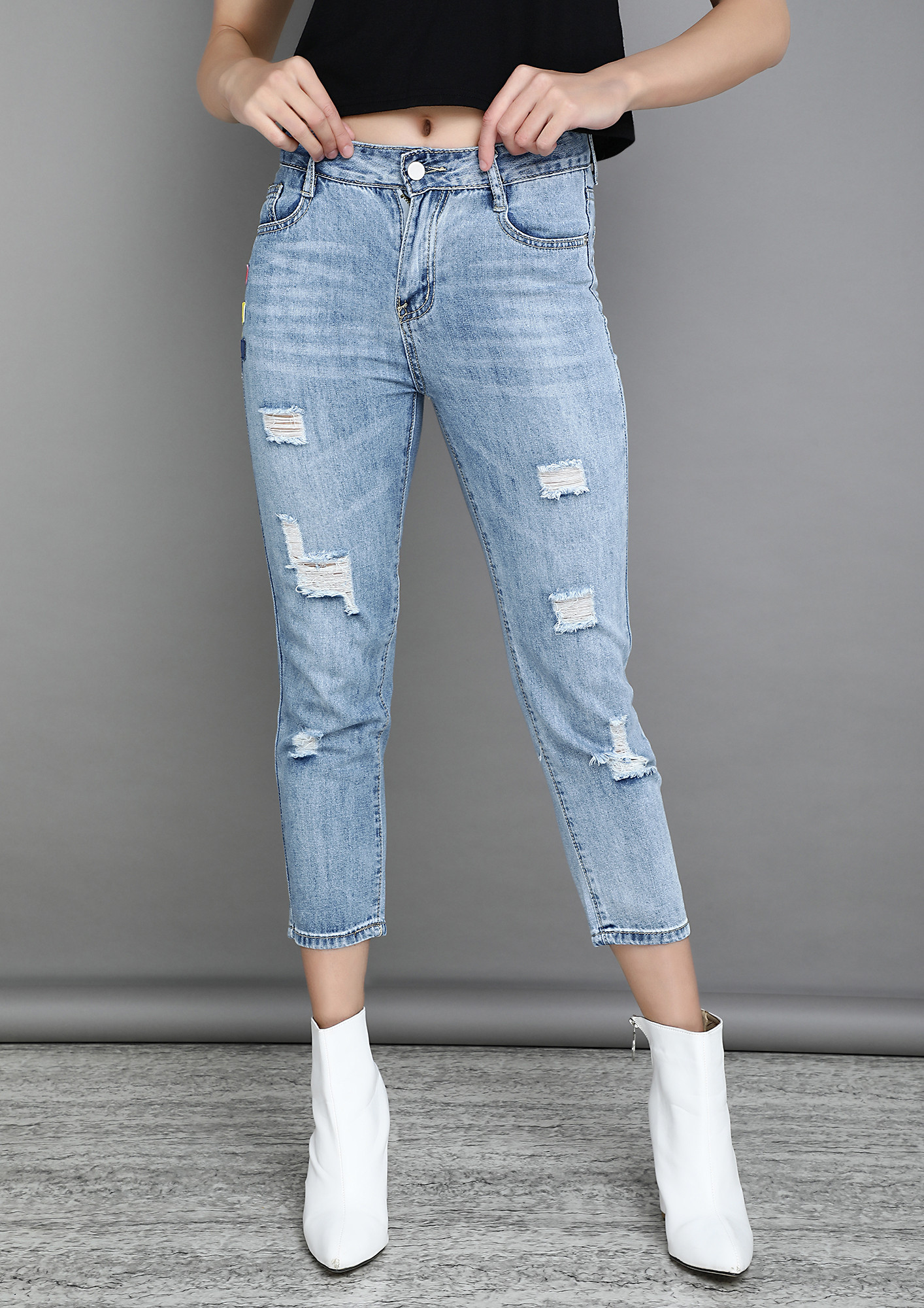 Buy FIRM GRIP LIGHT BLUE JEANS for Women Online in India
