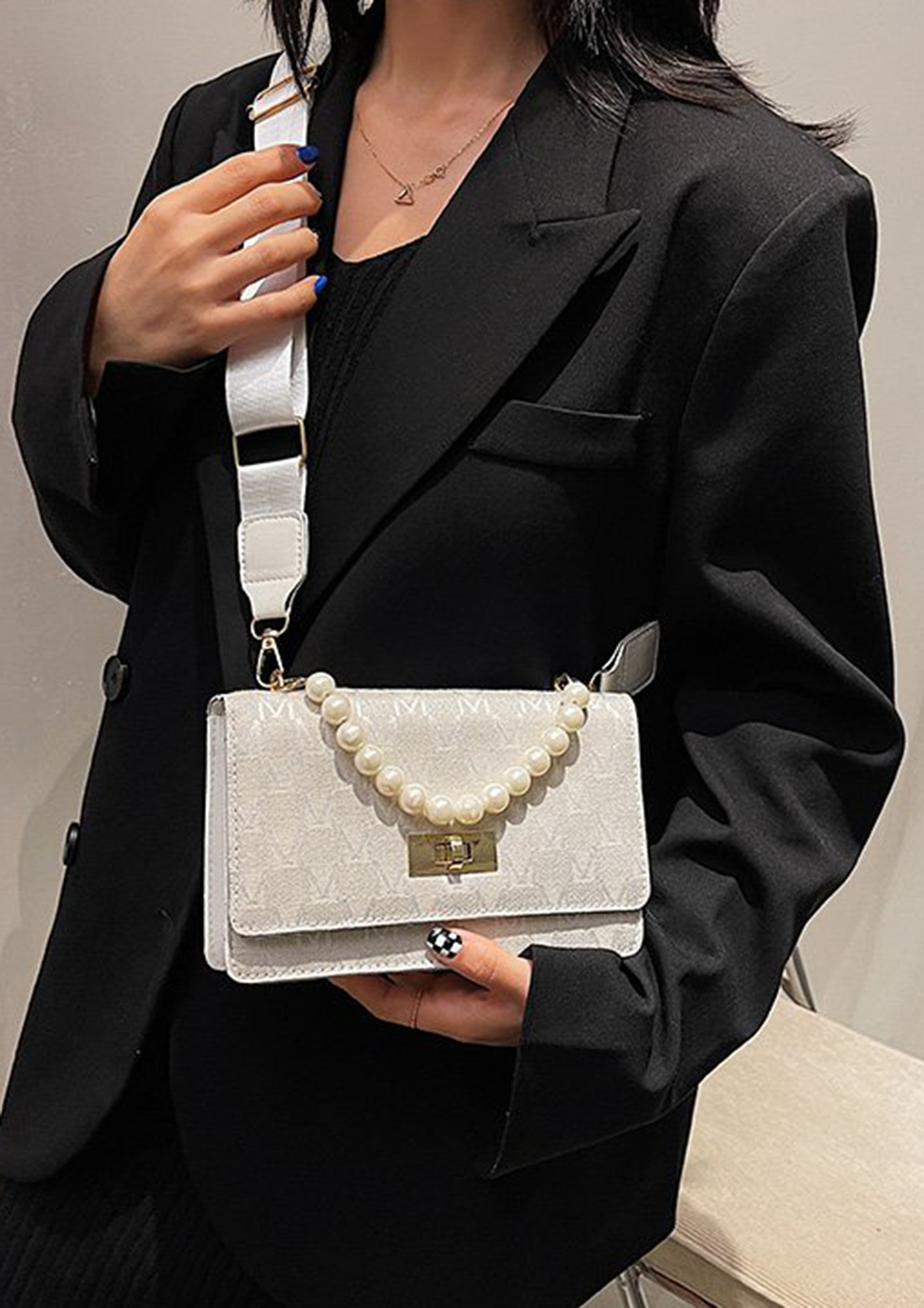 Buy PEARLS AND PERFECTION BEIGE SLING BAG for Women Online in India