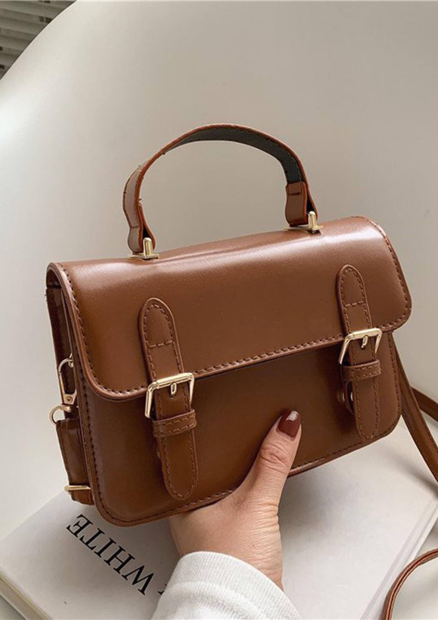 WAITING FOR THE WEEKEND LIGHT BROWN SLING BAG