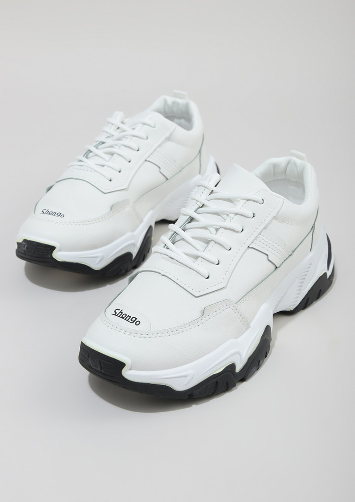 LET'S KEEP TALKING BLACK AND WHITE TRAINERS