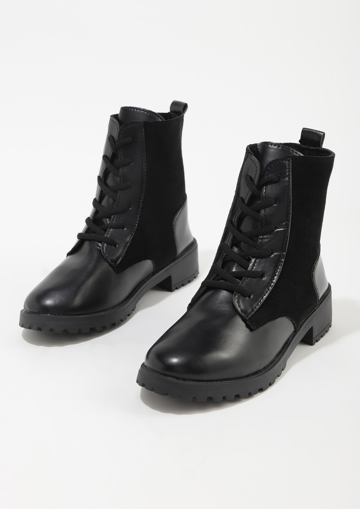 FOR THE TERRAIN BLACK COMBAT BOOTS