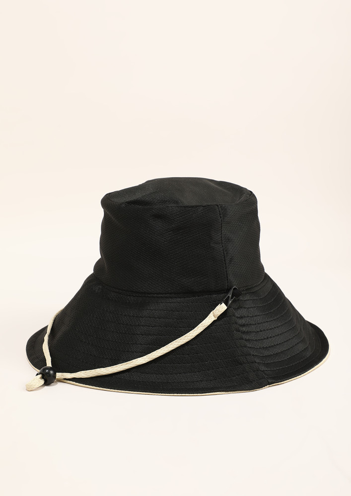 Vacay Vibes Black Bucket Hat