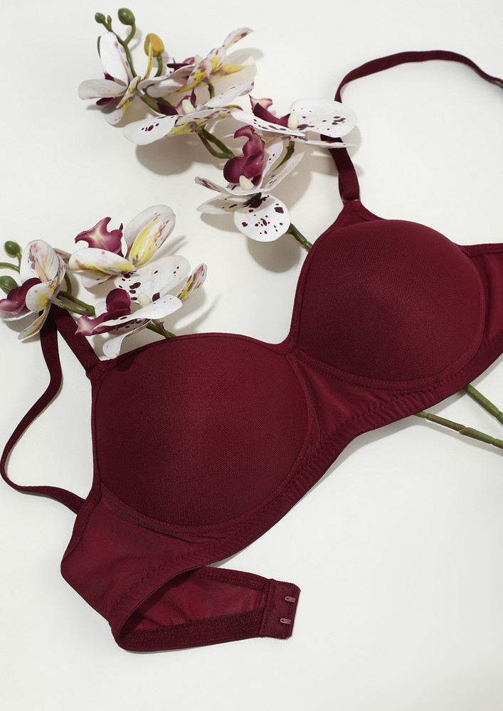 My Daily Comfort Maroon Padded Non Wired Bra