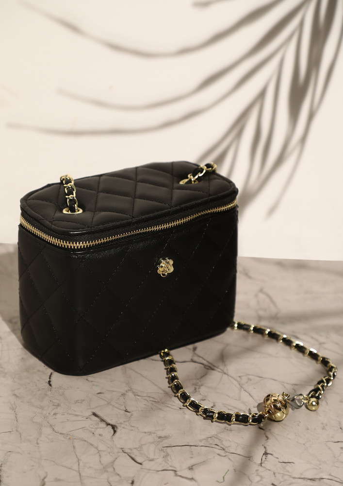 Style Chamber Black Sling Bag