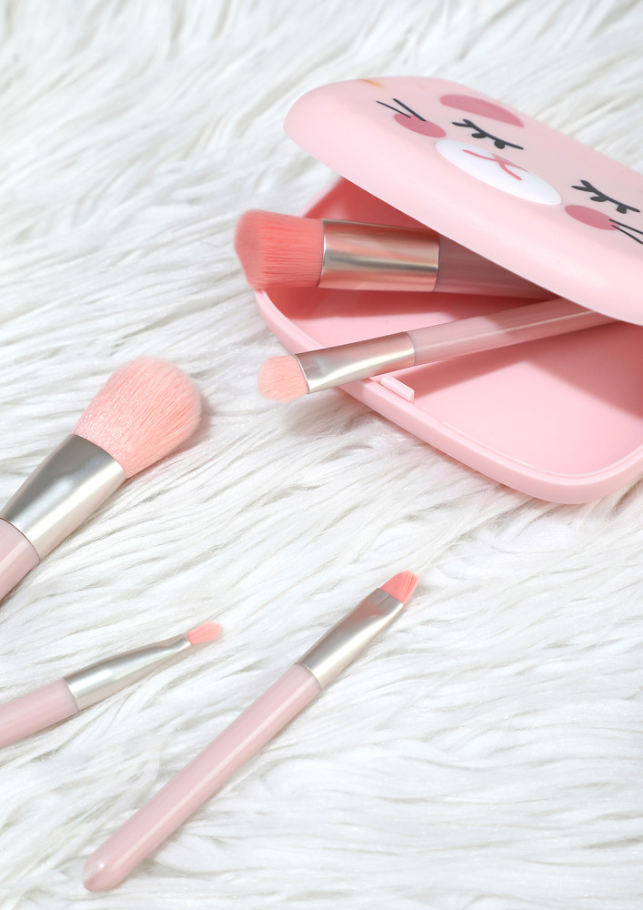 Psyched Up Pink Makeup Brushes Set Of 5