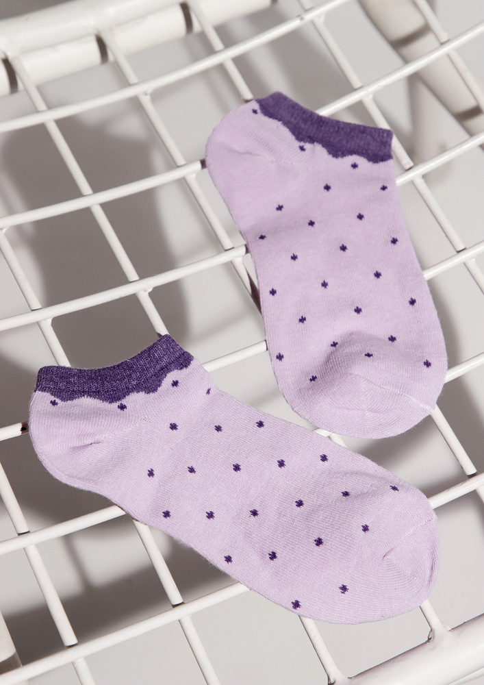 Ringer Print Purple Socks