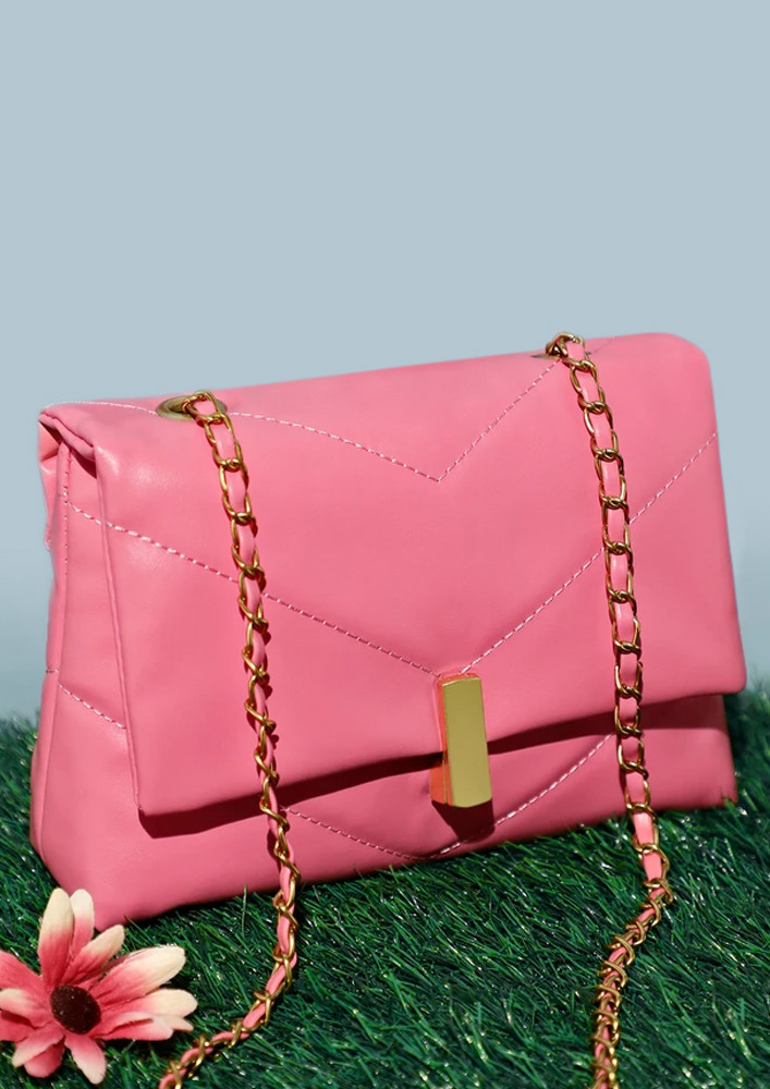 Pastels Don't Lie Quilted Pink Sling Bag