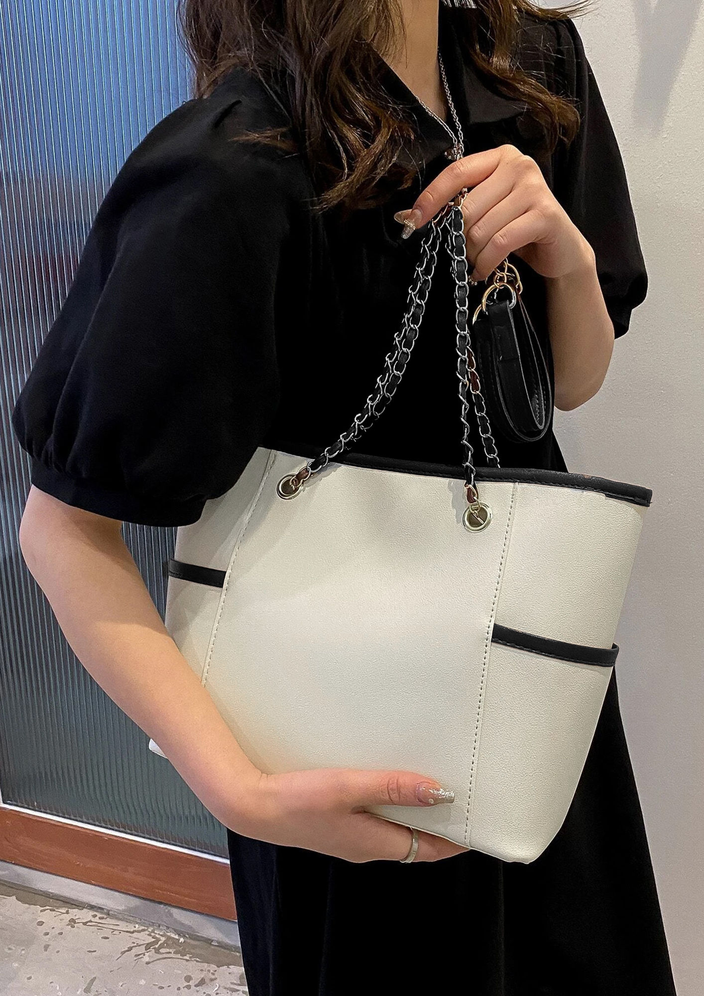 Calvin Klein Chain Strap Tote Bags for Women
