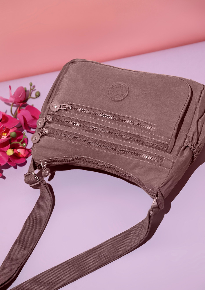 When Classic Meets Basic Pink Sling Bag
