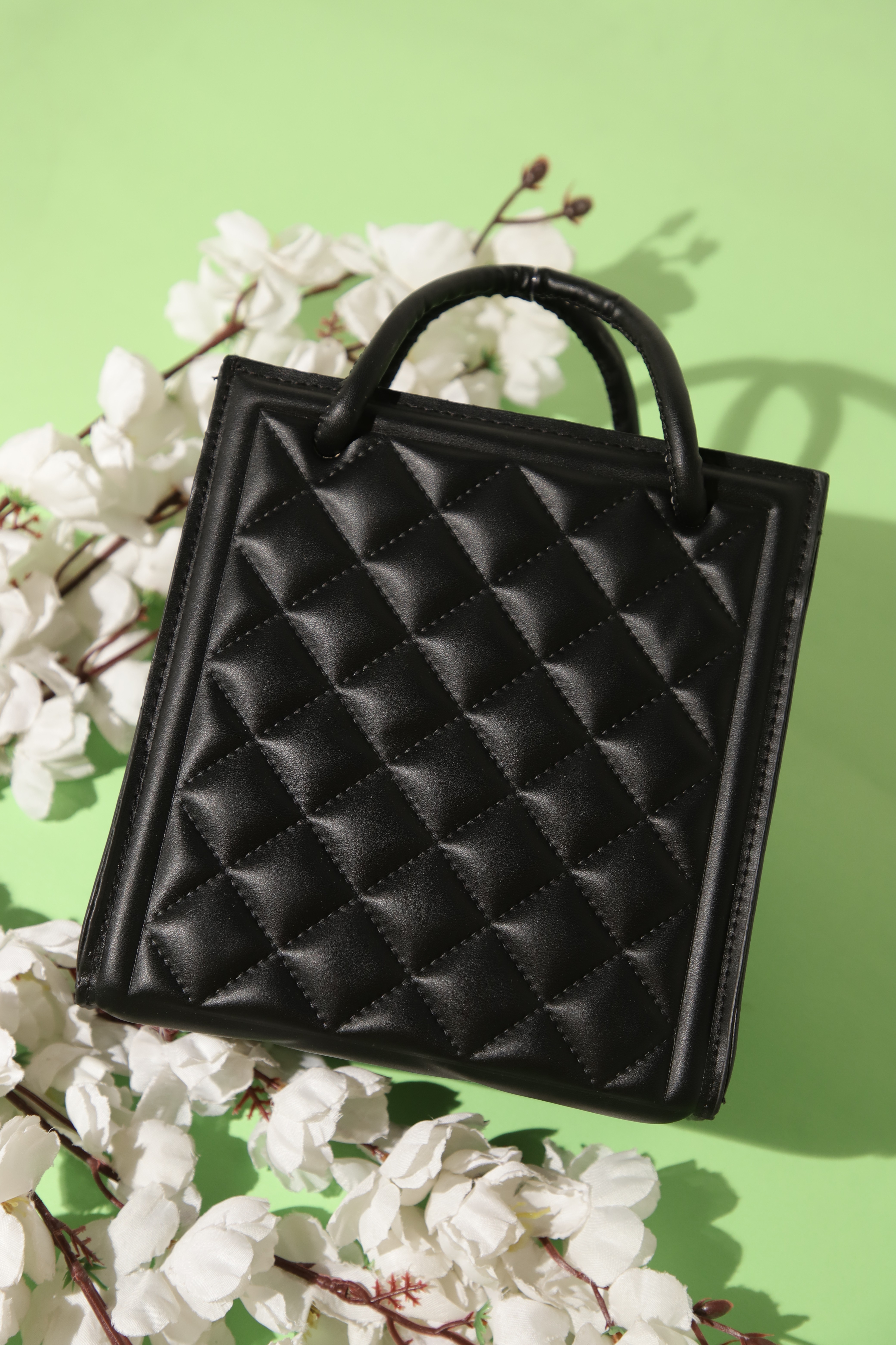Buy MIRANDA BLACK QUILTED LEATHER BAG for Women Online in India