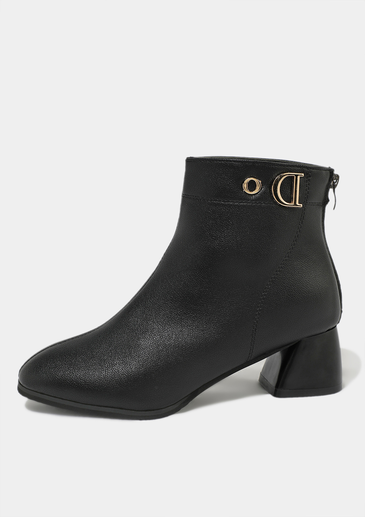 Button Munro Heel American 95w Bootie Black Ankle Leather Low Closure Boot  | Ankle Boots & Booties | gdculavapadu.ac.in